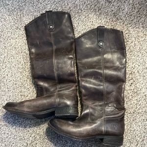 Frye tall pull on boots